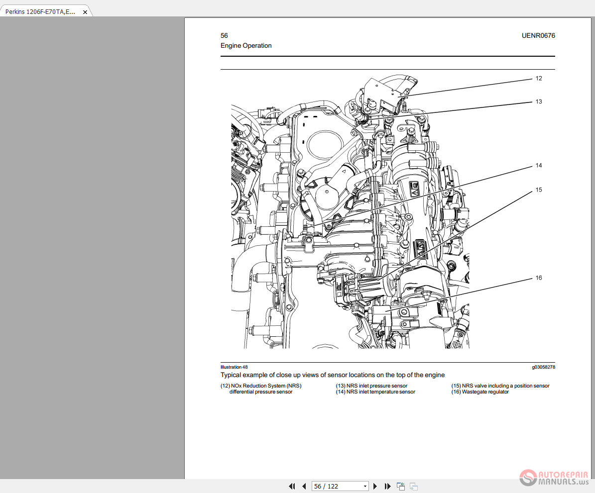 Perkins 1206F-E70TA,E70TTA UENR0676 Testing and Adjusting | Auto Repair ...