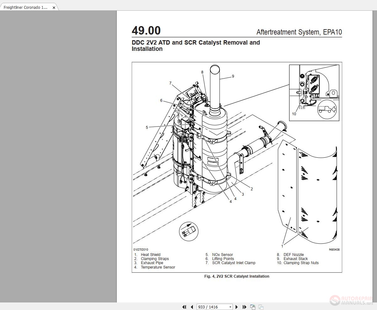 Freightliner Coronado 122,SD122,132 Workshop Manual | Auto Repair