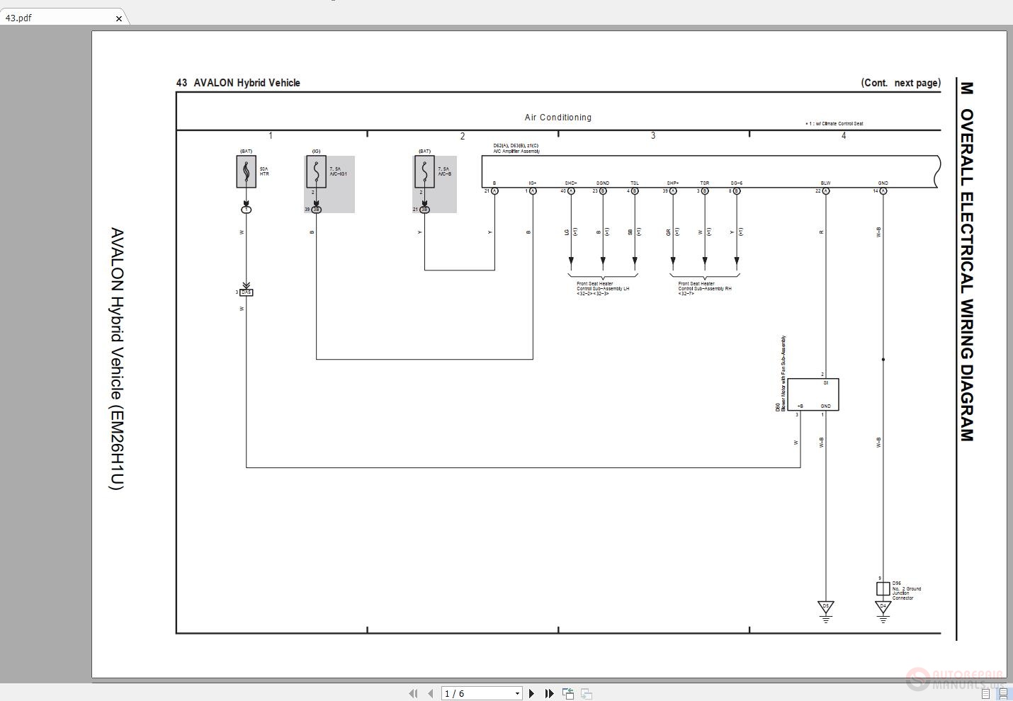 Toyotum Avalon Wiring Diagram - Complete Wiring Schemas
