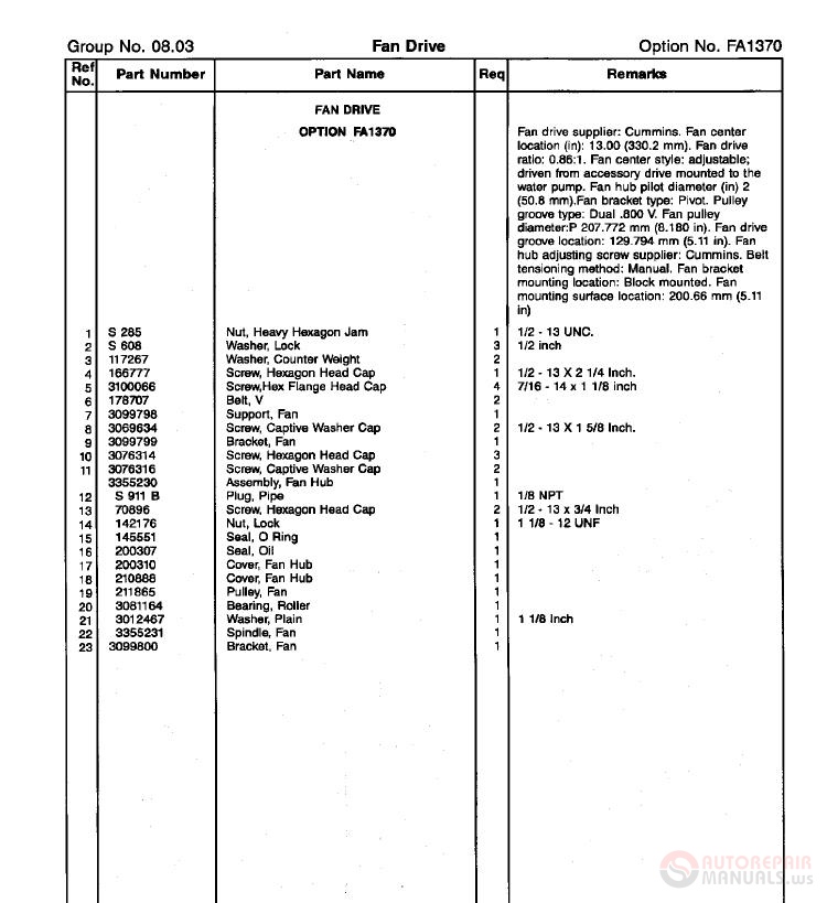 Cummins N14 Step Timing Control Parts Catalog | Auto Repair Manual ...