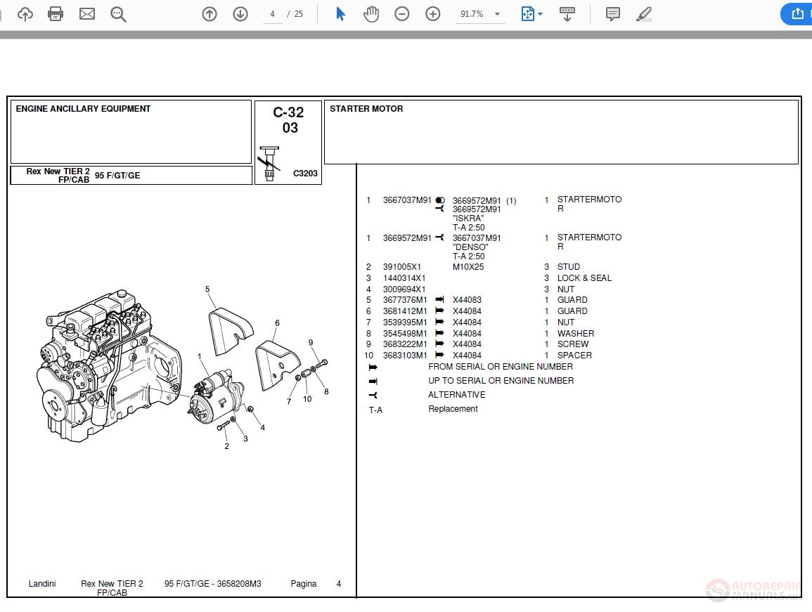 Landini Rex_New_95 Parts Catalog | Auto Repair Manual Forum - Heavy ...