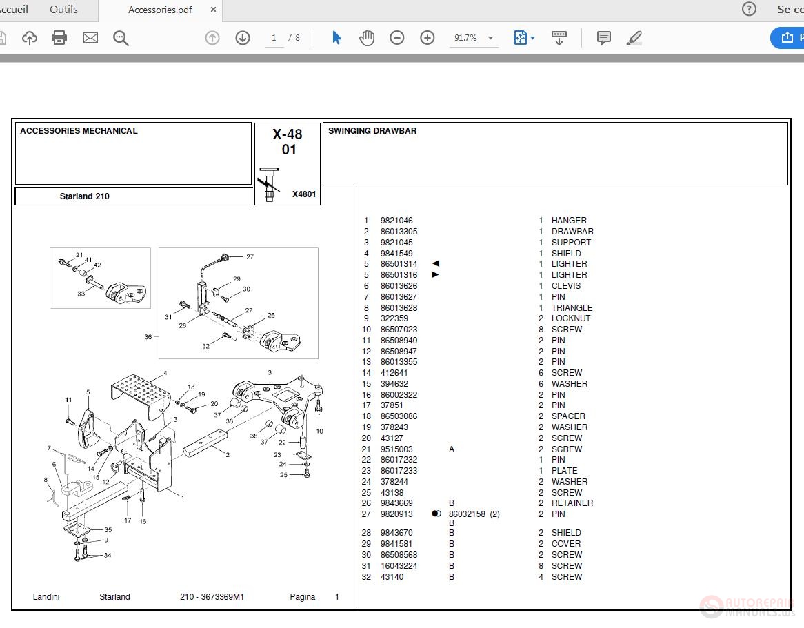 Landini Starland_210 Parts Catalog | Auto Repair Manual Forum - Heavy ...