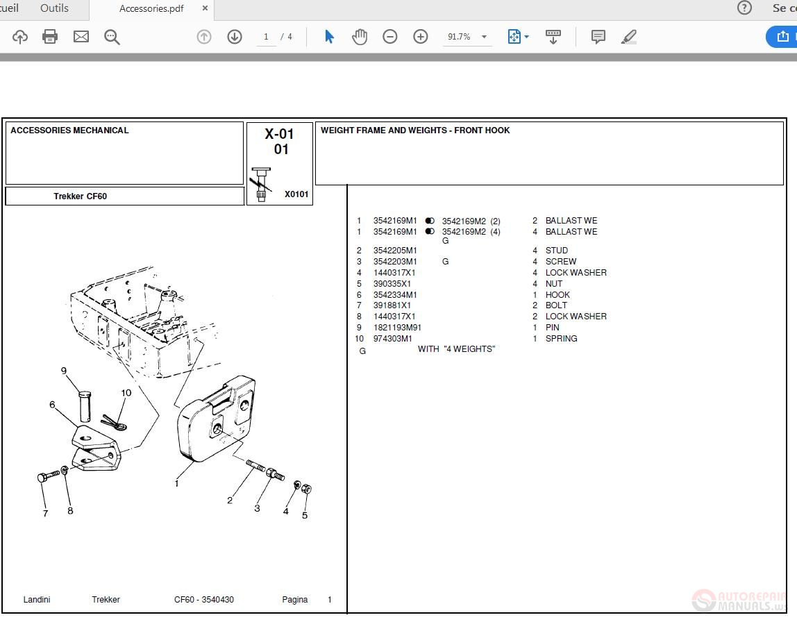 Landini Trekker_CF60 Parts Catalog | Auto Repair Manual Forum - Heavy ...