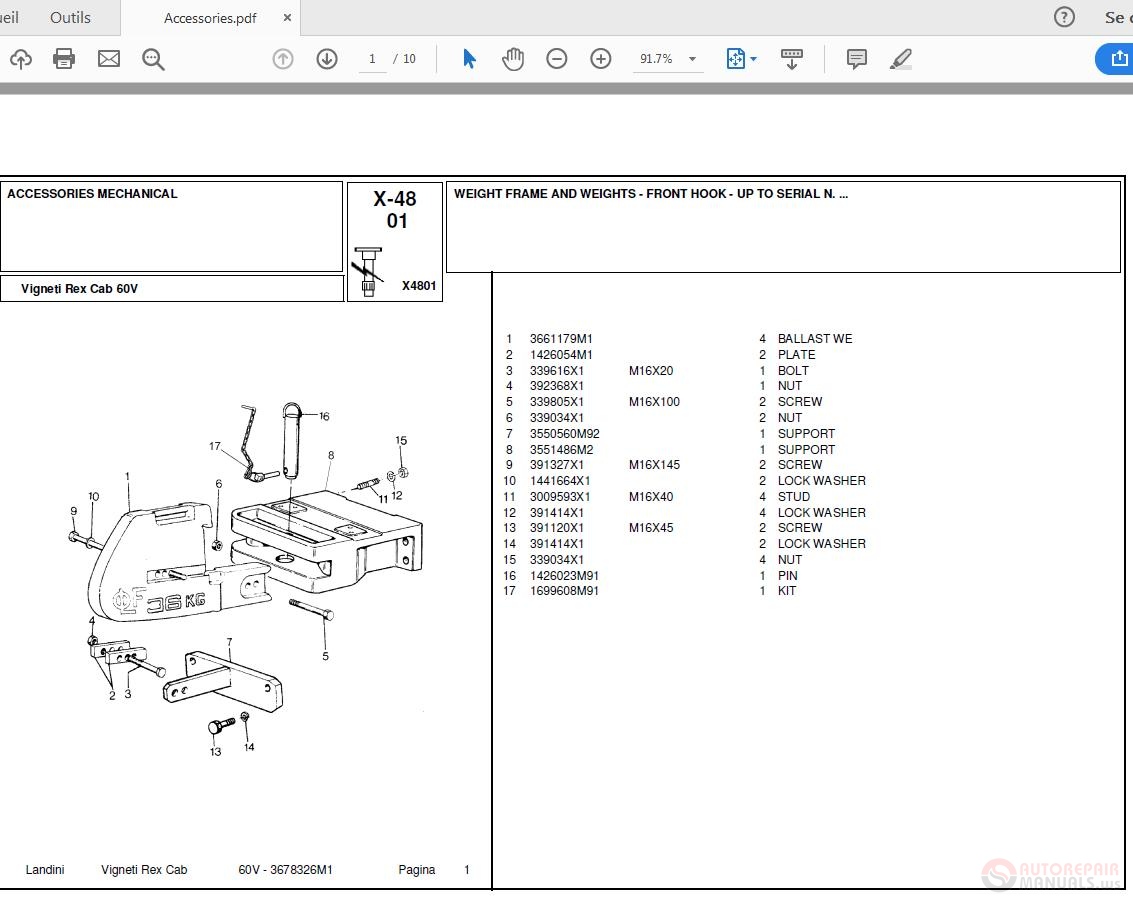 Landini Vigneti_Rex_60V Parts Catalog | Auto Repair Manual Forum ...
