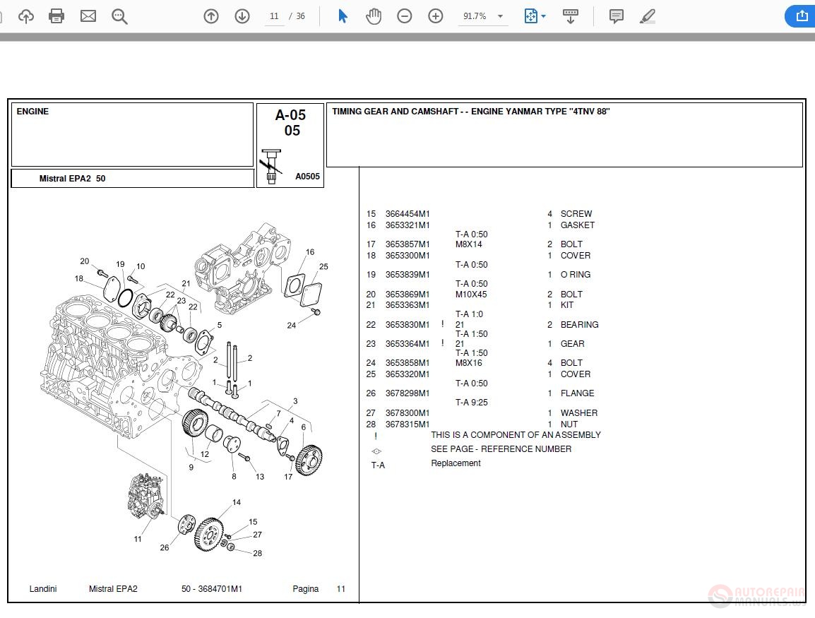 Landini Mistral_EPA2_50 Parts Catalog | Auto Repair Manual Forum ...