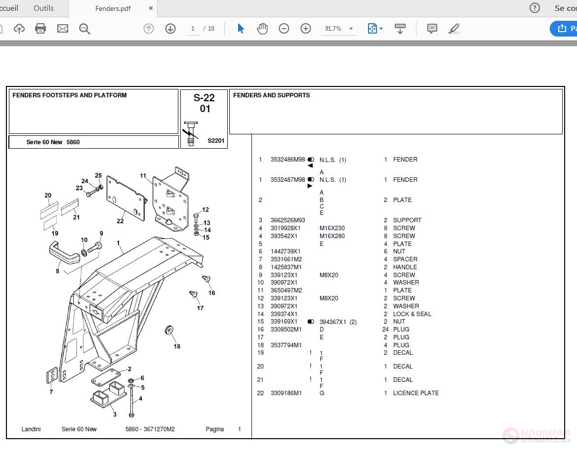 Landini 5860_New Parts Catalog | Auto Repair Manual Forum - Heavy ...