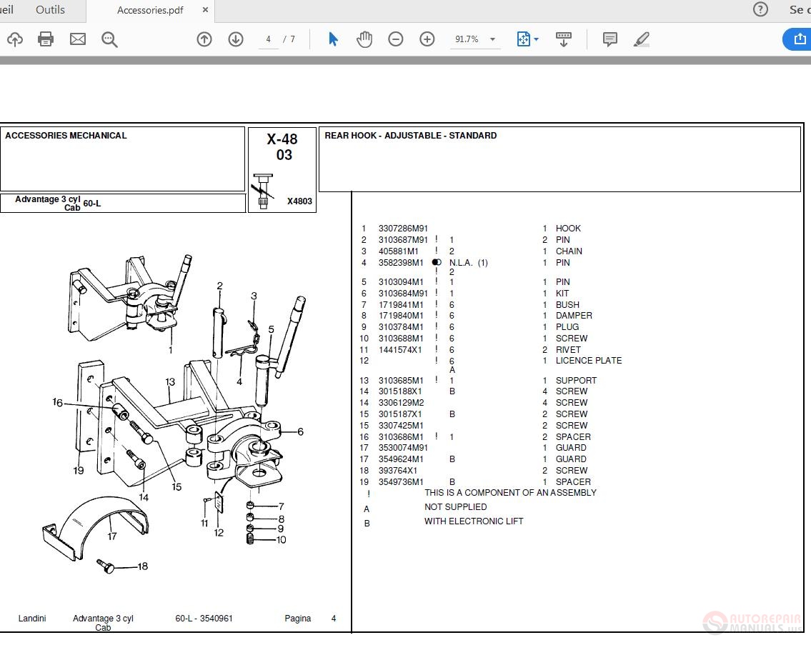 Landini Advantage_60L Parts Catalog | Auto Repair Manual Forum - Heavy ...