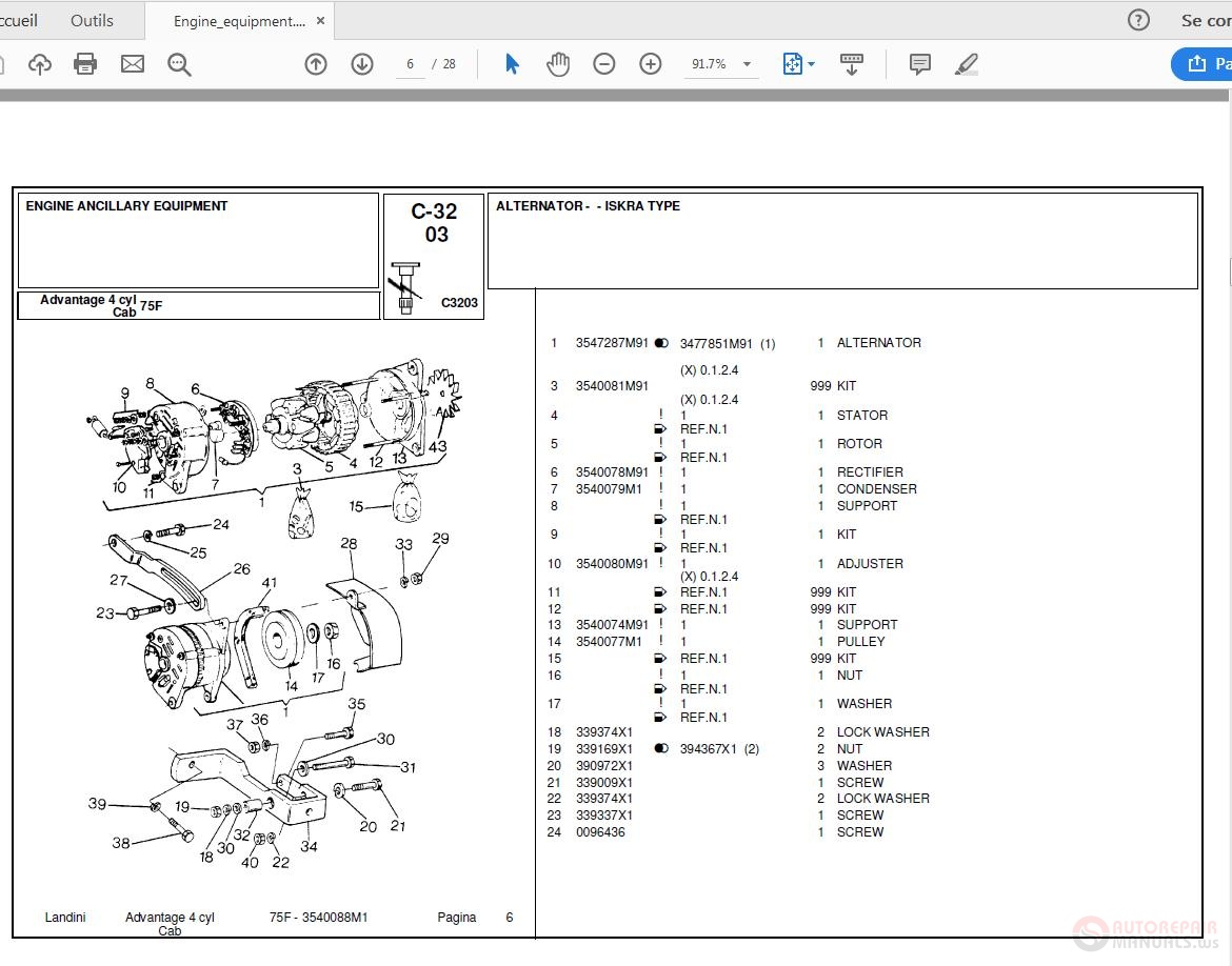 Landini Advantage_75F Parts Catalog | Auto Repair Manual Forum - Heavy ...