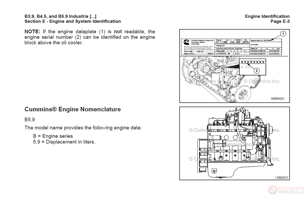 Cummins B3.9_B4.5_and_B5.9 4021391 Industrial Series Owners Manual ...