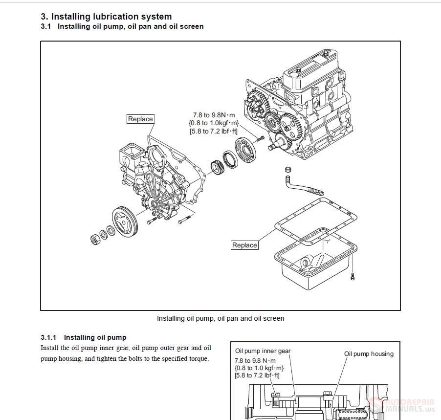 Mitsubishi L2A_L2C_L2E_L3A_L3C_3E Diesel Engine Service