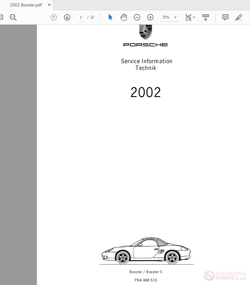 Porsche Boxster 2002 PNA_488_510 Service Manual | Auto Repair Manual