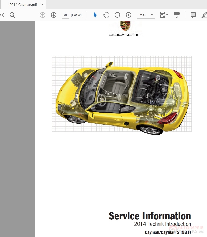 Porsche Cayman-S(981) 2014 Service Manual | Auto Repair Manual Forum