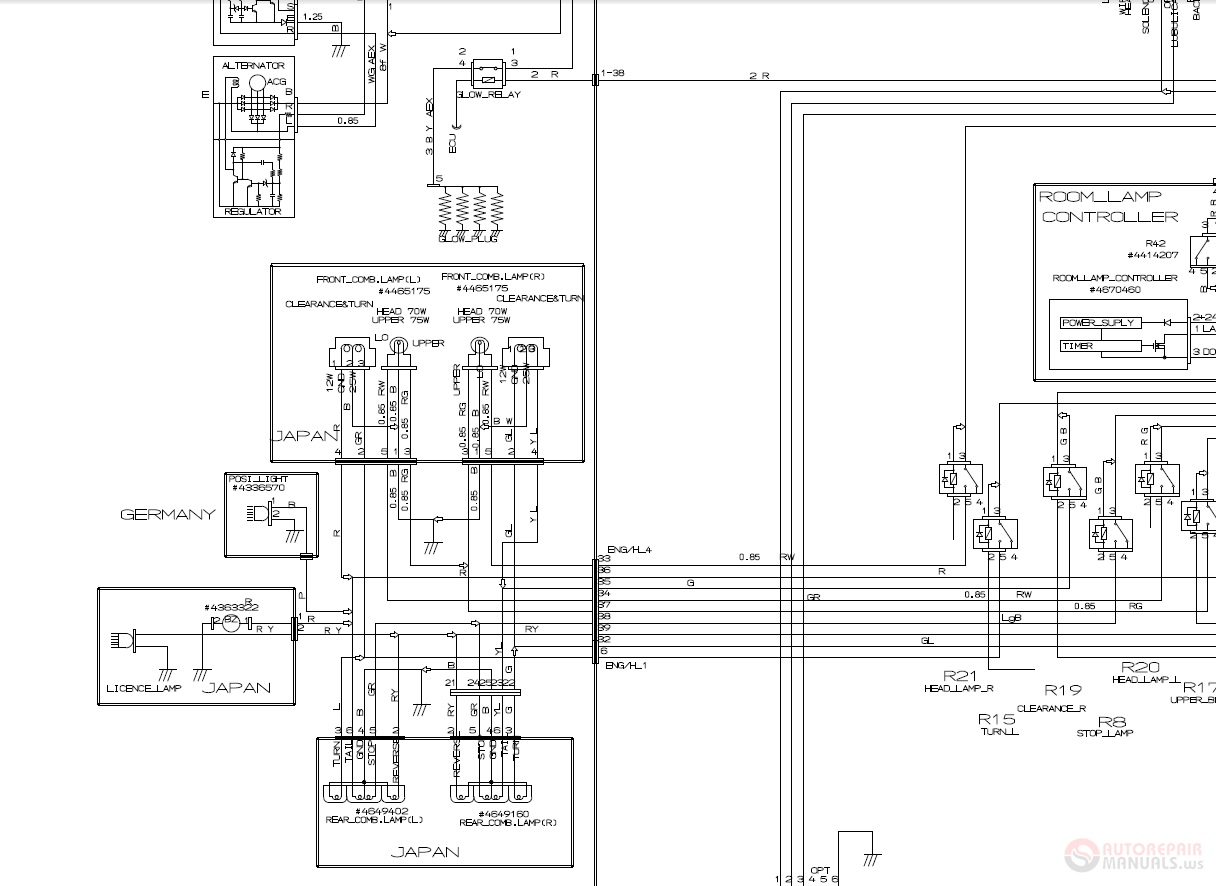 Hitachi Zaxis 140W-3 - 220W-3 TTCEB-E-00 Electrical Circuit Diagram ...