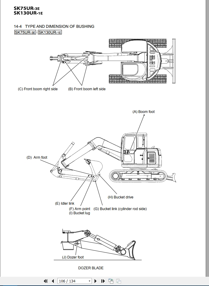 Kobelco Hydraulic Excavator SK75_SK130UR-3E Shop Manual EN | Auto ...