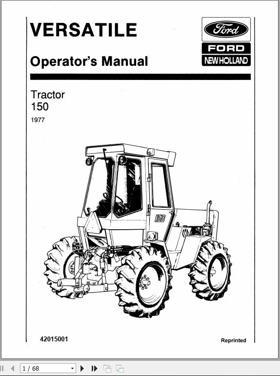 New Holland Versatile 150 Tractor Operator's Manual_42015001 | Auto ...