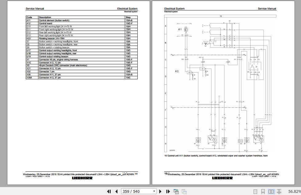 Liebherr Wheel Loader L544-L554 2plus2 Service Manuals_EN | Auto Repair ...