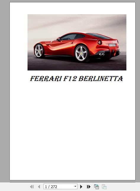 Ferrari F12 Berlinetta 2012-2017 Parts Catalogue & Workshop Manuals_EN