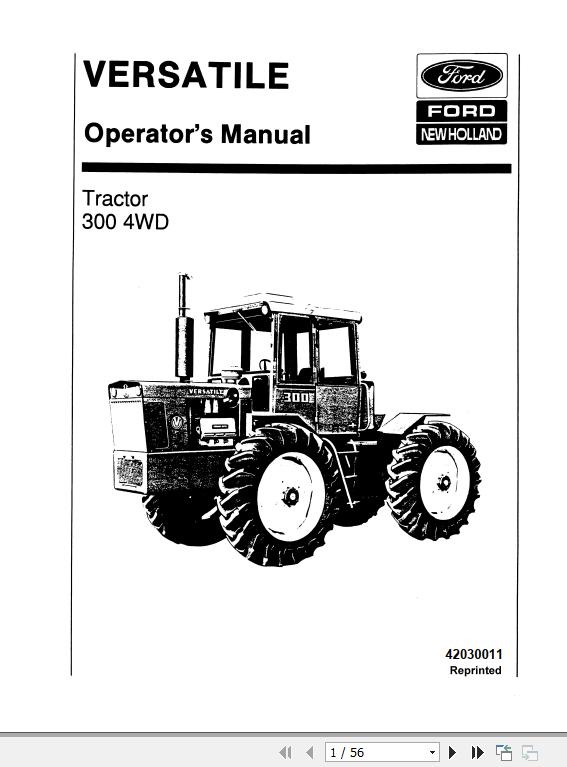 New Holland 300 4wd Tractors Service Manual 42030011 