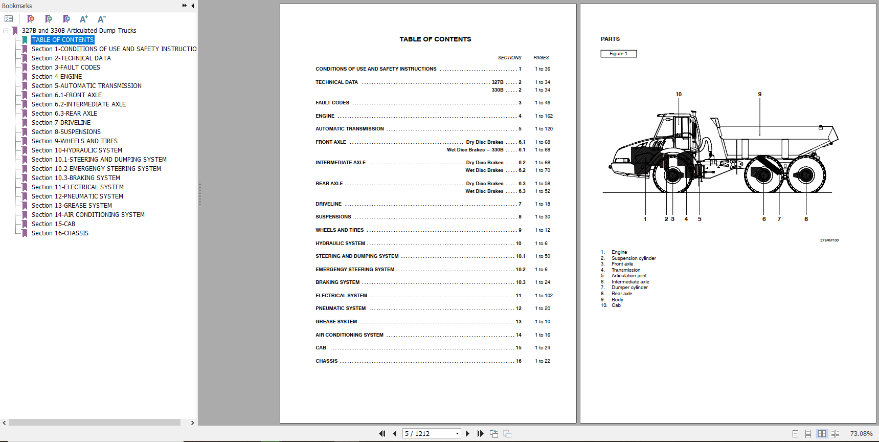 Case Articulated Truck 327B & 330B Service Manual_87573455A | Auto ...