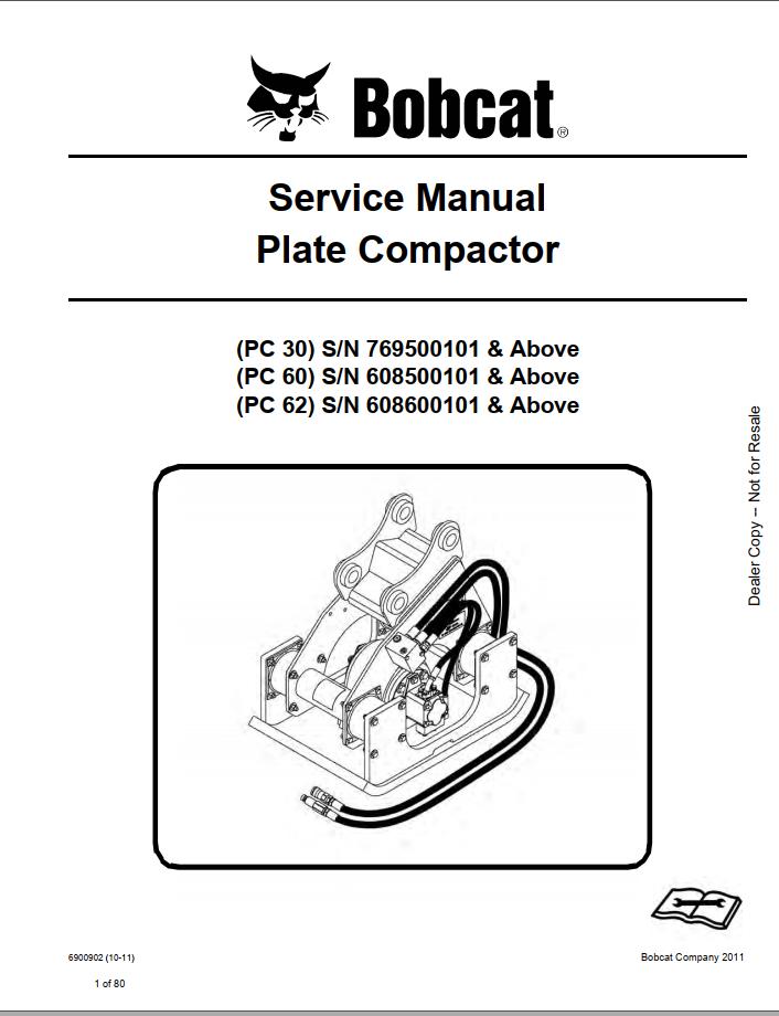 Bobcat Plate Compactor PC-30,60,62 Service Manual_6900902 | Auto Repair ...
