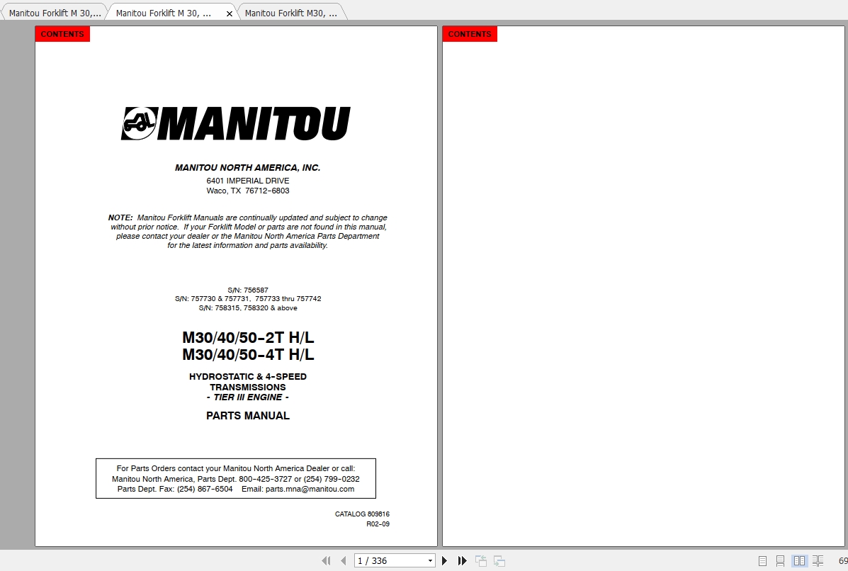 Manitou Forklift M30 60 2 4 Parts Manual Auto Repair Manual Forum Heavy Equipment Forums Download Repair Workshop Manual