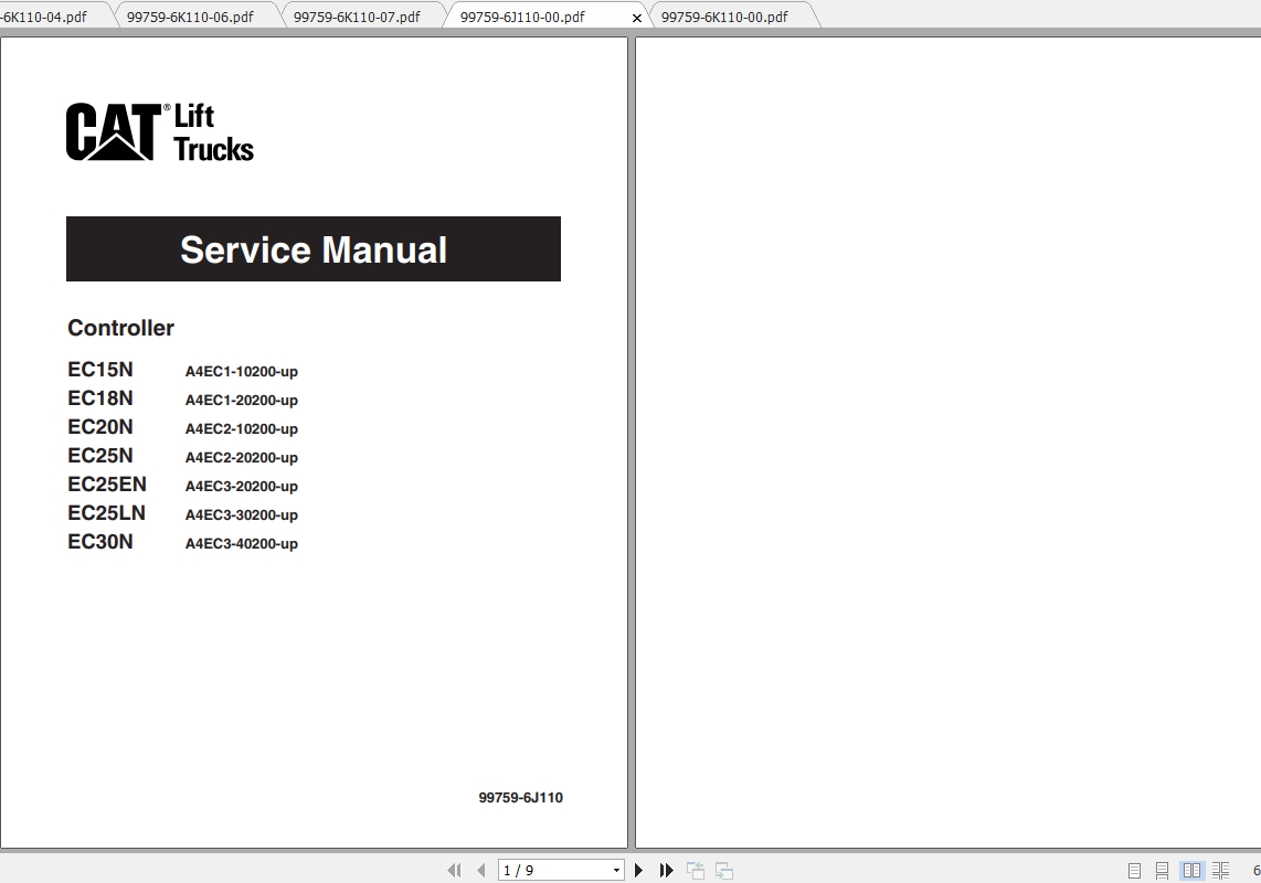 Caterpillar Lift Truck EC15N Service Manuals | Auto Repair Manual Forum ...