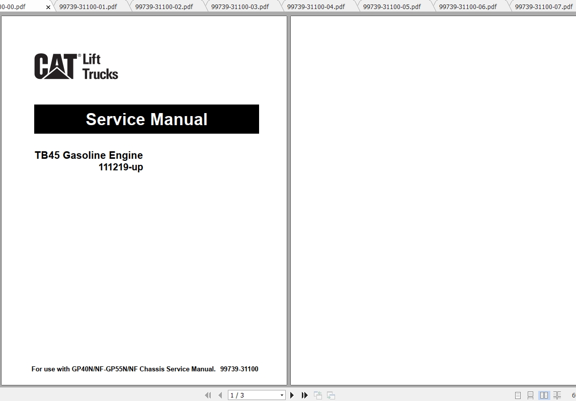 Caterpillar Lift Truck GP55NF Service Manuals | Auto Repair Manual ...