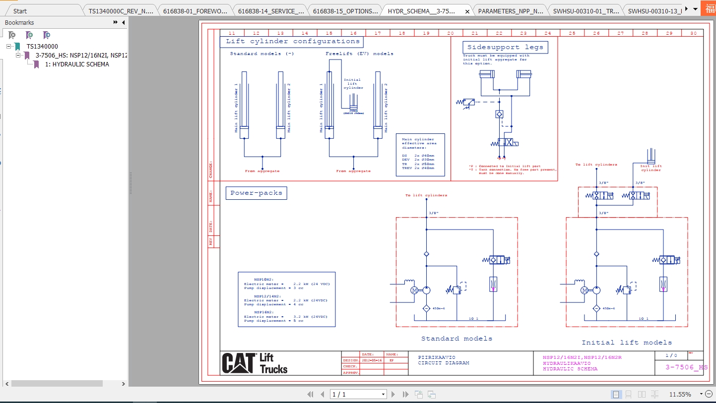 Caterpillar Lift Truck NSP16N2 Service Manuals | Auto Repair Manual ...