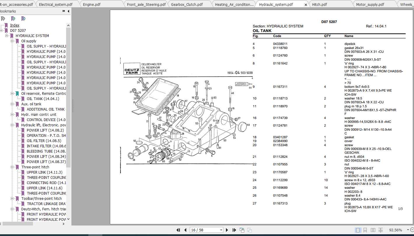 Deutz Fahr Tractor D07 Parts Catalog | Auto Repair Manual Forum - Heavy ...