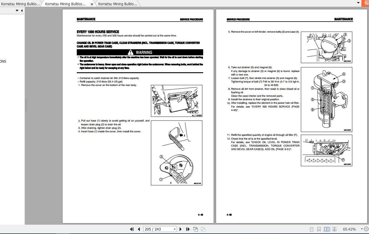 Komatsu Mining Bulldozers D475A-3 Operation and Maintenance Manual ...