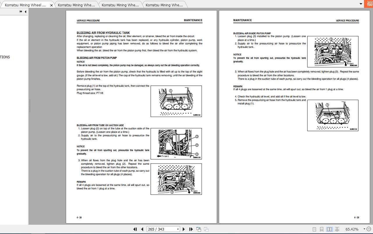 Komatsu Mining Wheel Loaders WA1200-3 Operation and Maintenance Manual ...