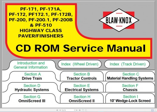 Ingersoll Rand Blaw Knox Service Manual Hydraulic Electrical Diagrams 2008 DVD 8