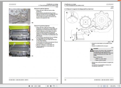 Claas Combines Lexion 770 620 600 510 Conversion Instructions 2