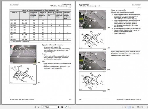 Claas Combines Lexion 770 620 600 510 Conversion Instructions 3