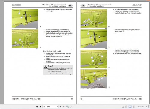 Claas Combines Sunspeed Conversion Instructions FR DE EN RU 2