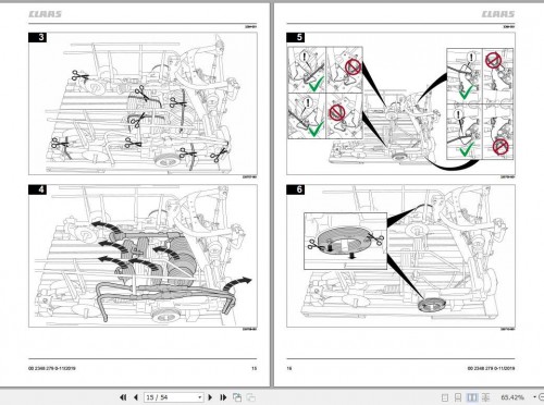 Claas Swathers Volto 900 Assembly Instruction FR DE EN RU 2