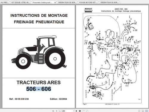 Claas Tractor ARES 500 600 806 Fitting Instruction 1