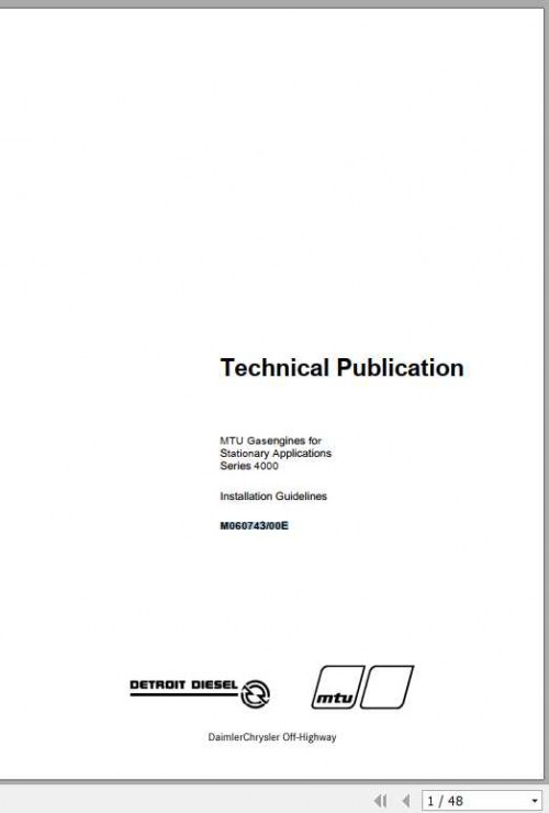 MTU Diesel Engine Series 4000 Technical Publication 1