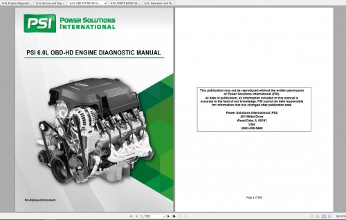 PSI Power Solutions International 6.0L Engine Workshop Manual 1
