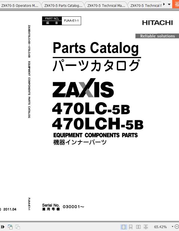 Hitachi Excavator Zaxis ZX470-5B Shop Manual | Auto Repair Manual Forum ...