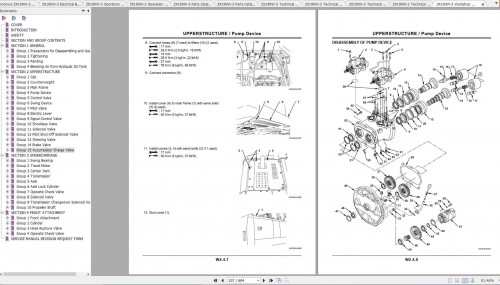 Hitachi Wheeled Excavator ZX190W 3 Shop Manuals 3