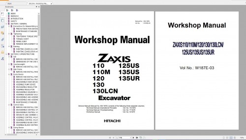 Hitachi Excavator 26.5 GB DVD PDF Updated Series 7 2020 Workshop Manual and Technical Manual & Wirin