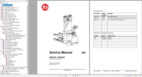 BT Forklift SWE120L SWE160D Service Manual 229101 040 1