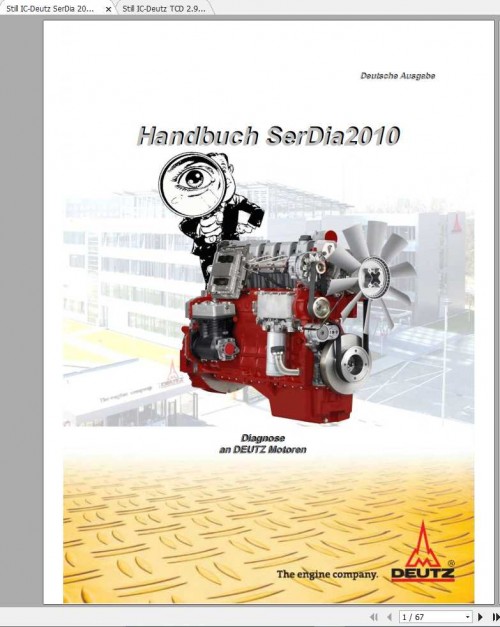 Still IC Deutz TCD 2.9 L04 & SerDia 2010 Workshop Manual DE 1