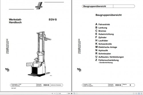 Still Pallet Stacker EGV S 13 EGV S 16 0210 0211 Workshop Manual DE 1
