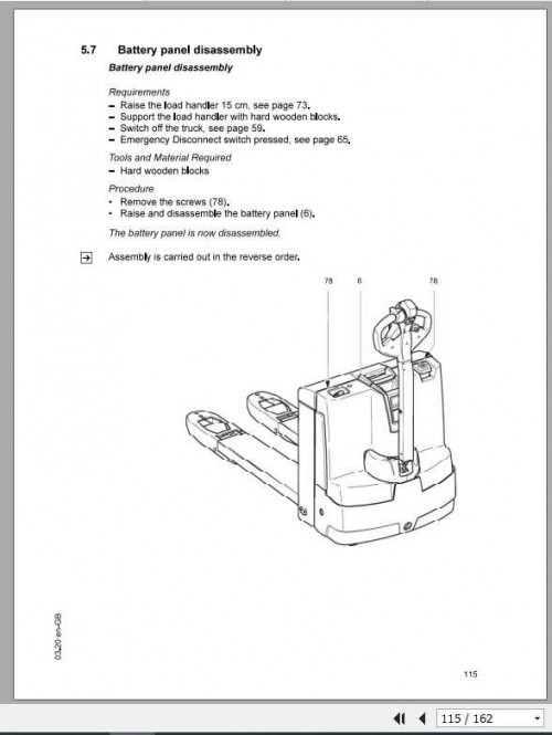 Jungheinrich Forklift EJE 112i 114i Operating Instructions 3