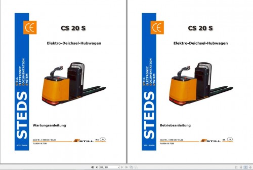 Still Electric Pedestrian Pallet Truck CS 20 S Operating & Maintenance Manual DE 1