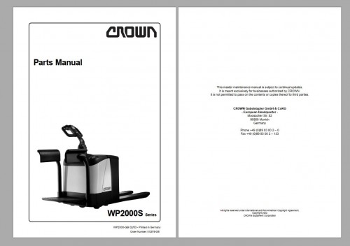 Crown Forklift 3,38GB PDF Service Part Manual DVD (6)
