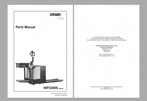 Crown Forklift 3,38GB PDF Service Part Manual DVD (7)