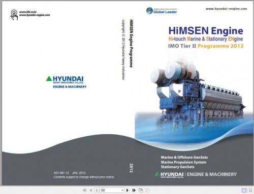 Hyundai Himsen 6H21 32 Instruction Book & User Manual 2